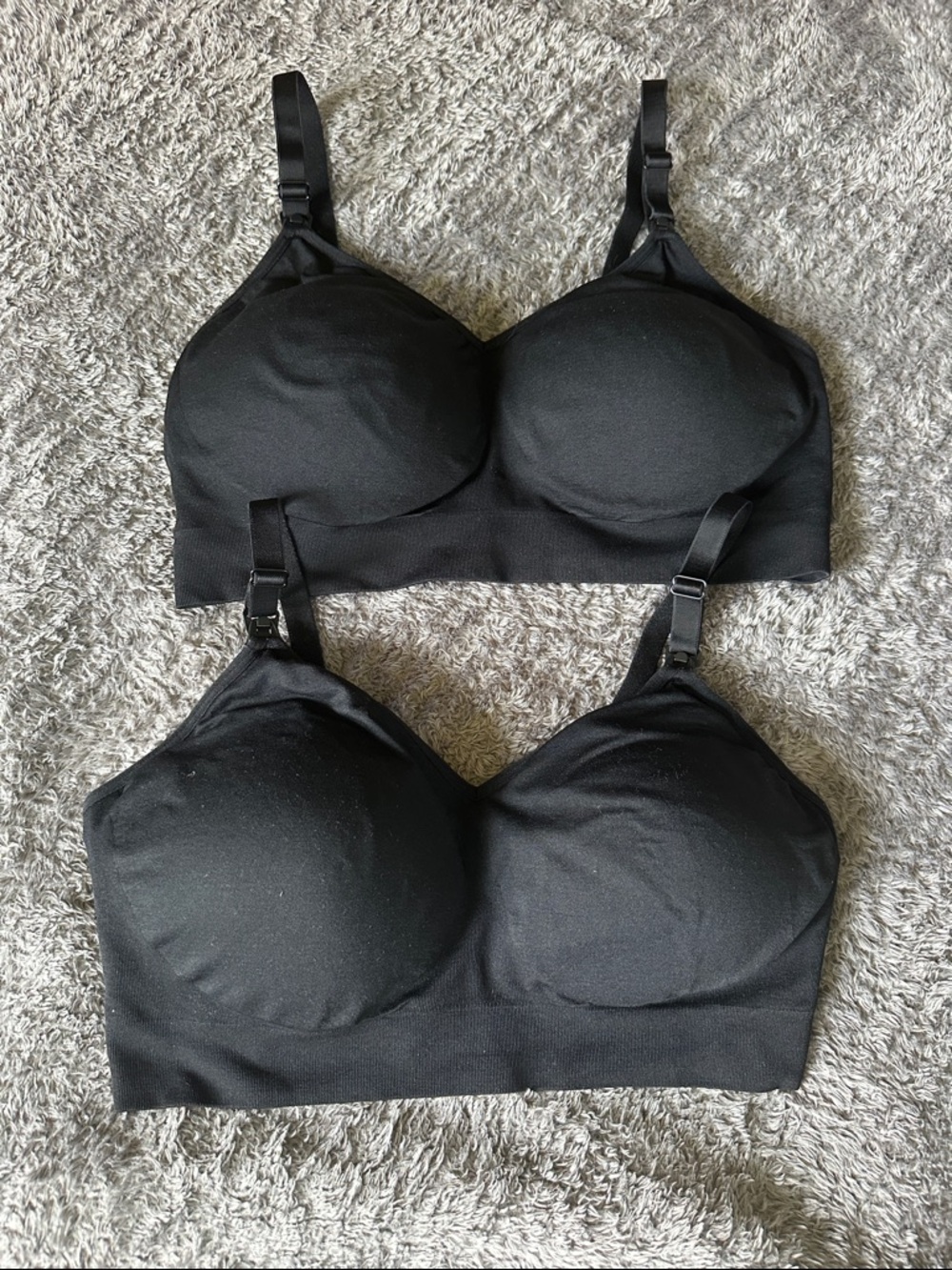 Auden, set of 2, Nursing Lightly Lined Seamless Bra, size L, NWOT